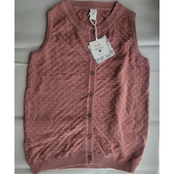 Kate Quinn Organic cotton Sweater Vest 8y NWT - Picture 1 of 3